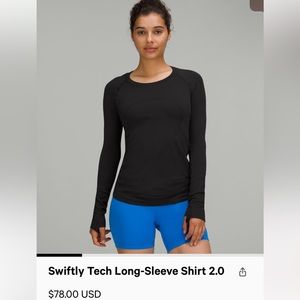 BLACK LONG SLEEVE SWIFTLY TECH 2.0